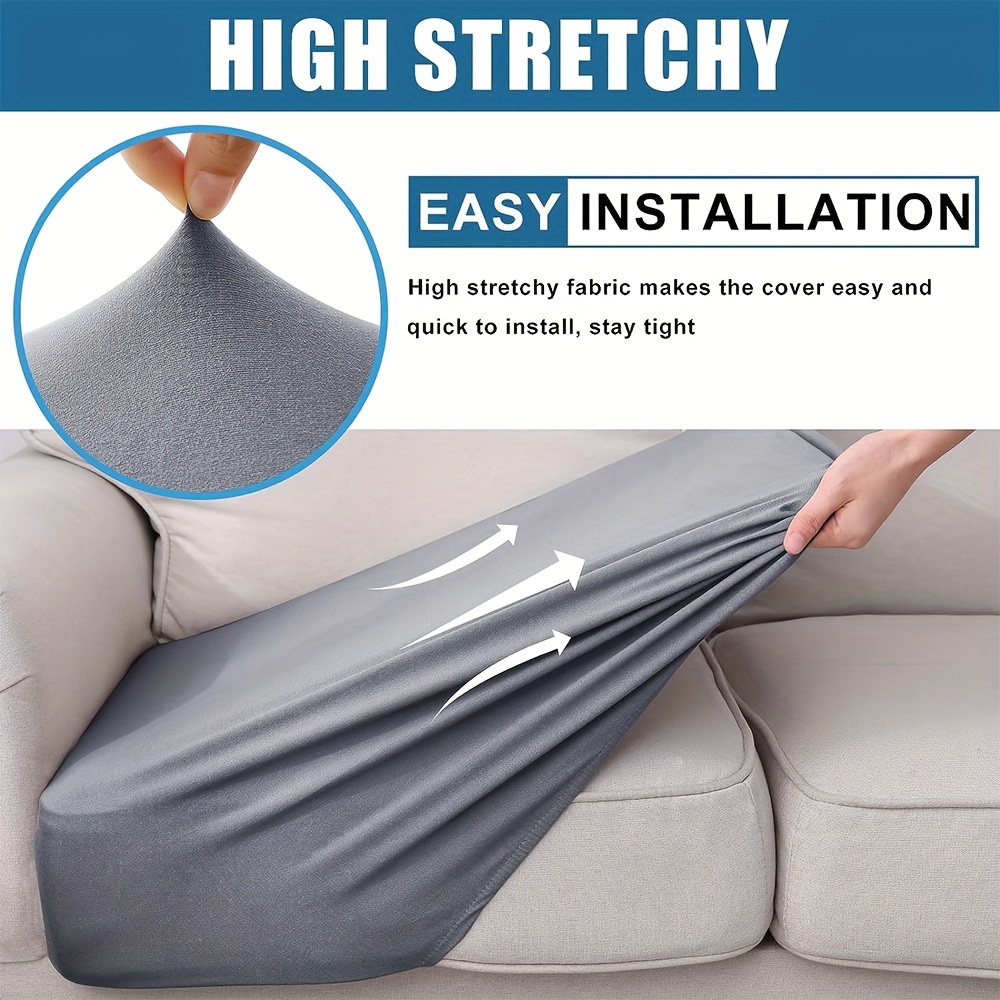 Stretch Couch Cushion Covers, Individual Replacement Sofa Seat Slipcovers  Sofa Cover Suitable For Armchair Sofa Couch With Elastic Spandex Living  Room Home Decor - Temu