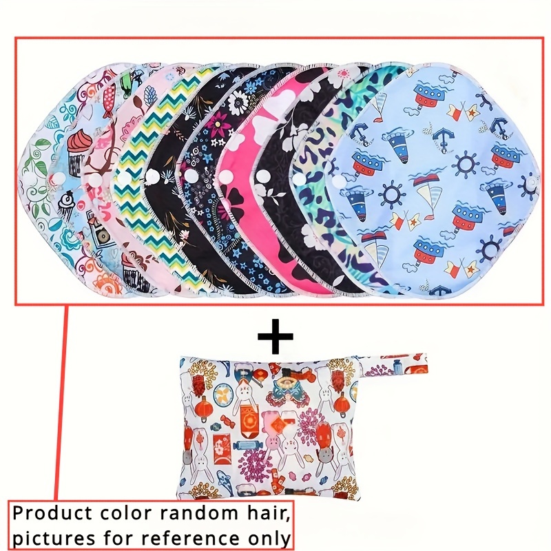 Reusable Menstrual Pads, Bamboo Cloth Pads For Heavy Flow Large