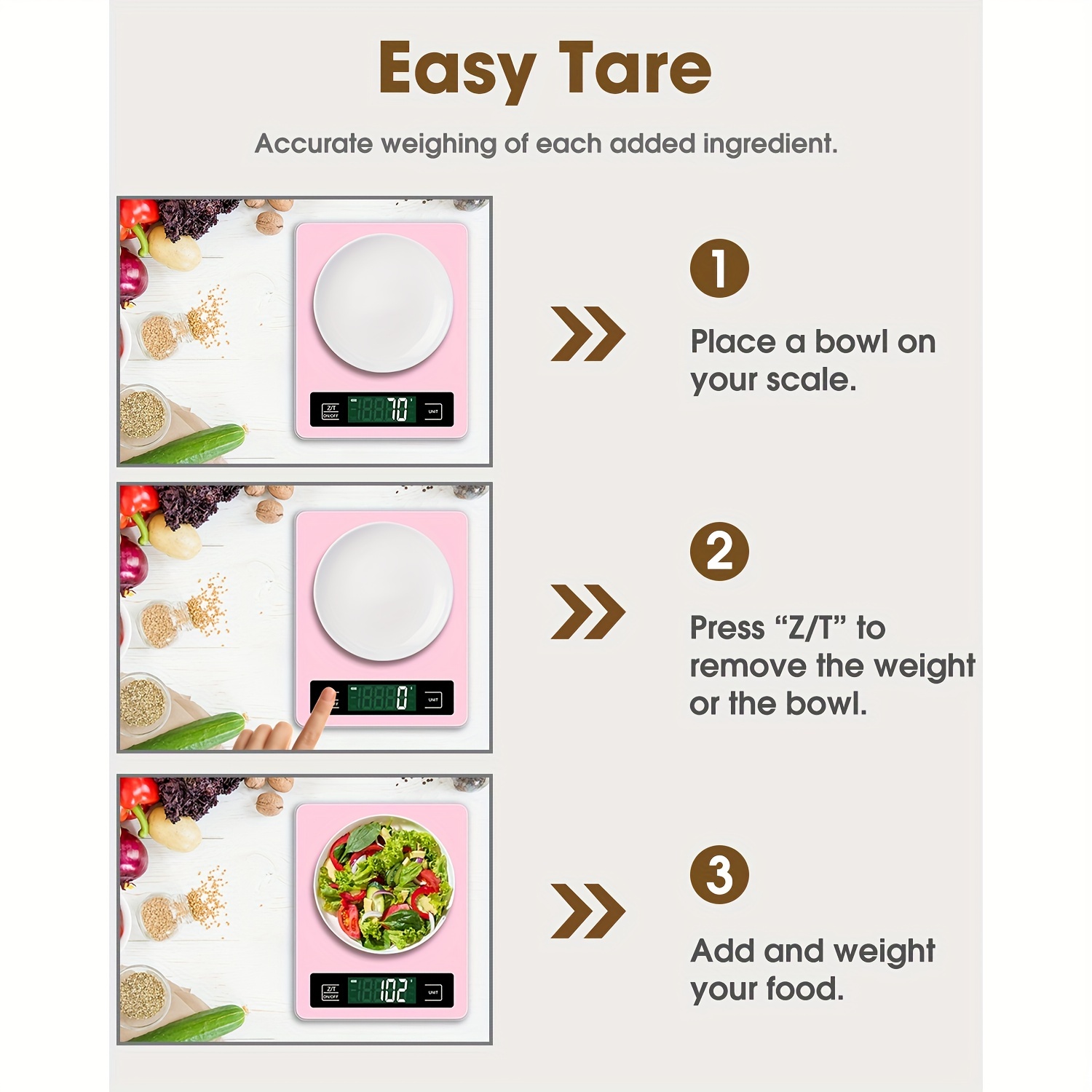 1pc, Food Kitchen Scale, 5000g X 0.1g Digital Scale Grams And Oz For  Cooking Baking Weight Loss, Keto, 0.1g/0.004oz Precise Graduation, Kitchen