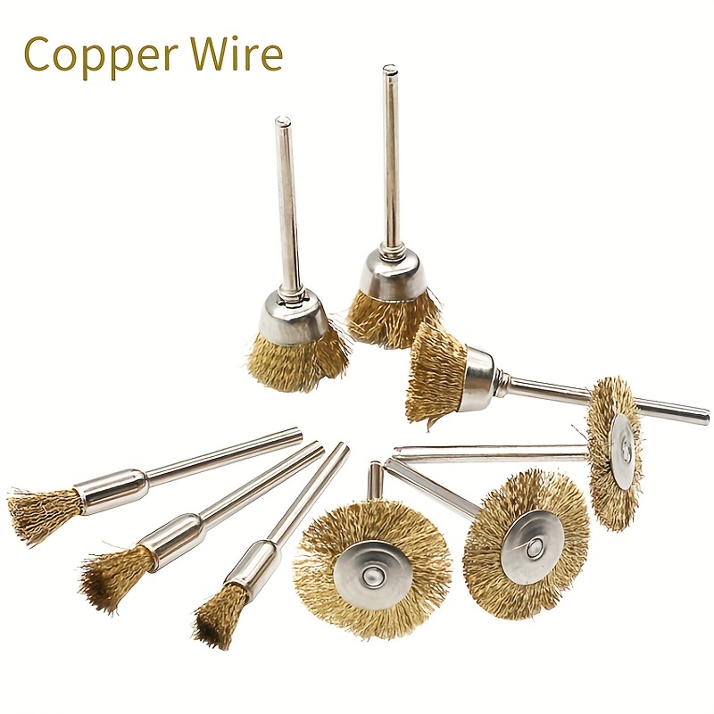 Steel Wire Brass Brush Brushes Rotary Tool Electric Drill - Temu