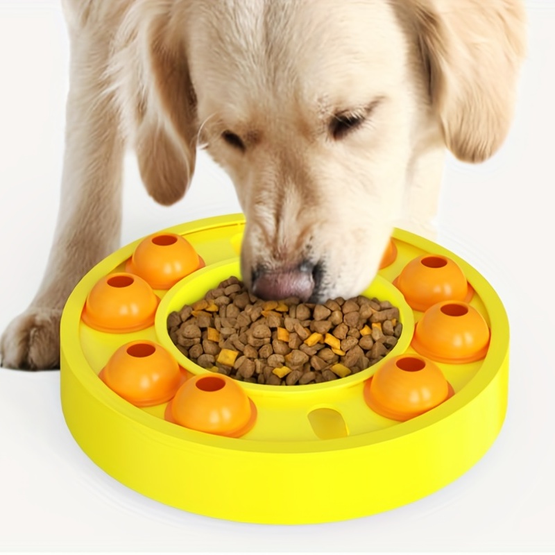 Dog Puzzle Food Dispenser Toy, Plastic Dog Turnable Toy Slow Feeder Basin  For Training Feeding Interactive Dog Toys - Temu