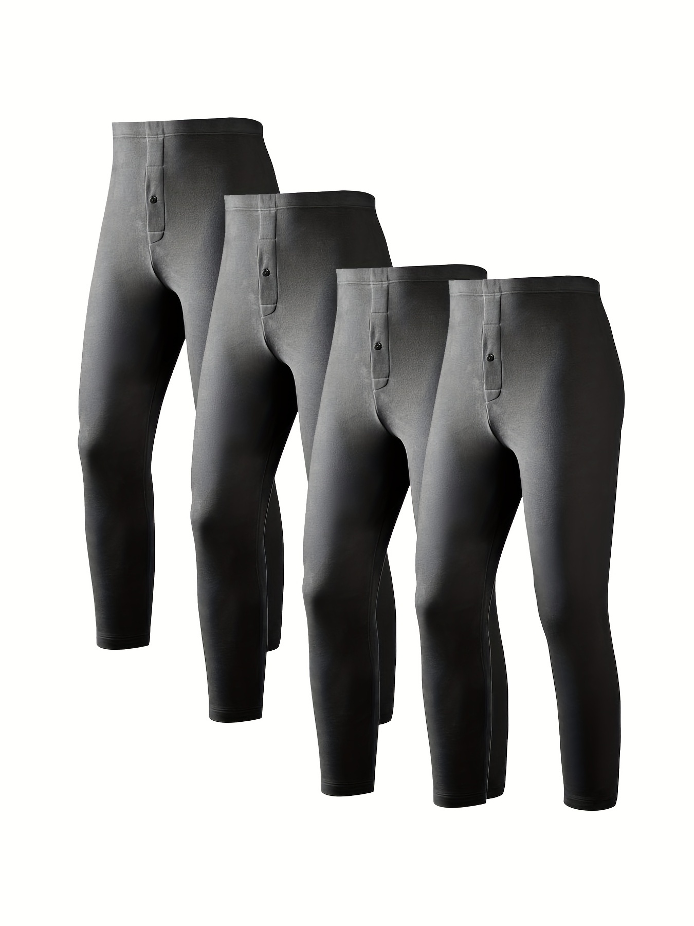 Men Thermal Underwear Bulge Pouch Warm Leggings Stretchy Long John Pants  Bottoms 