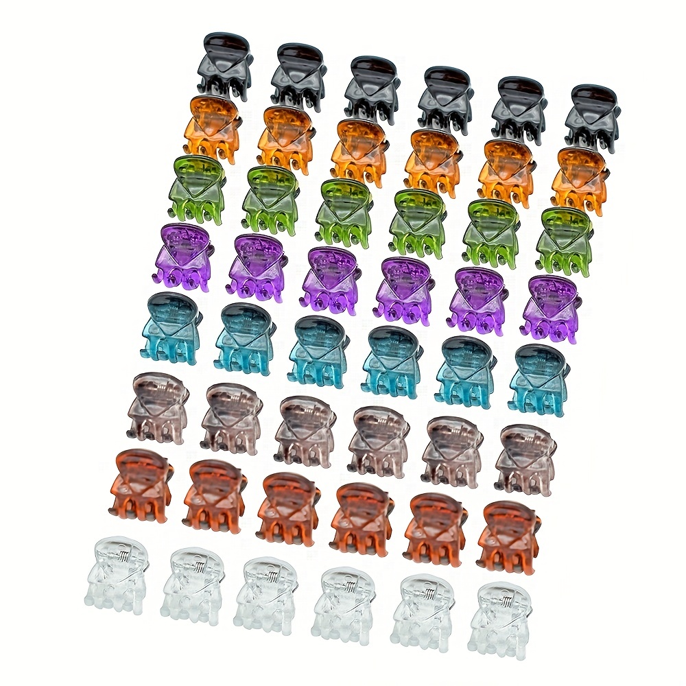 

Pack/50pcs Plastic Hair Clips Small Bangs Side Clips Tiny Claw Clips Simple Headwear Accessories Gifts