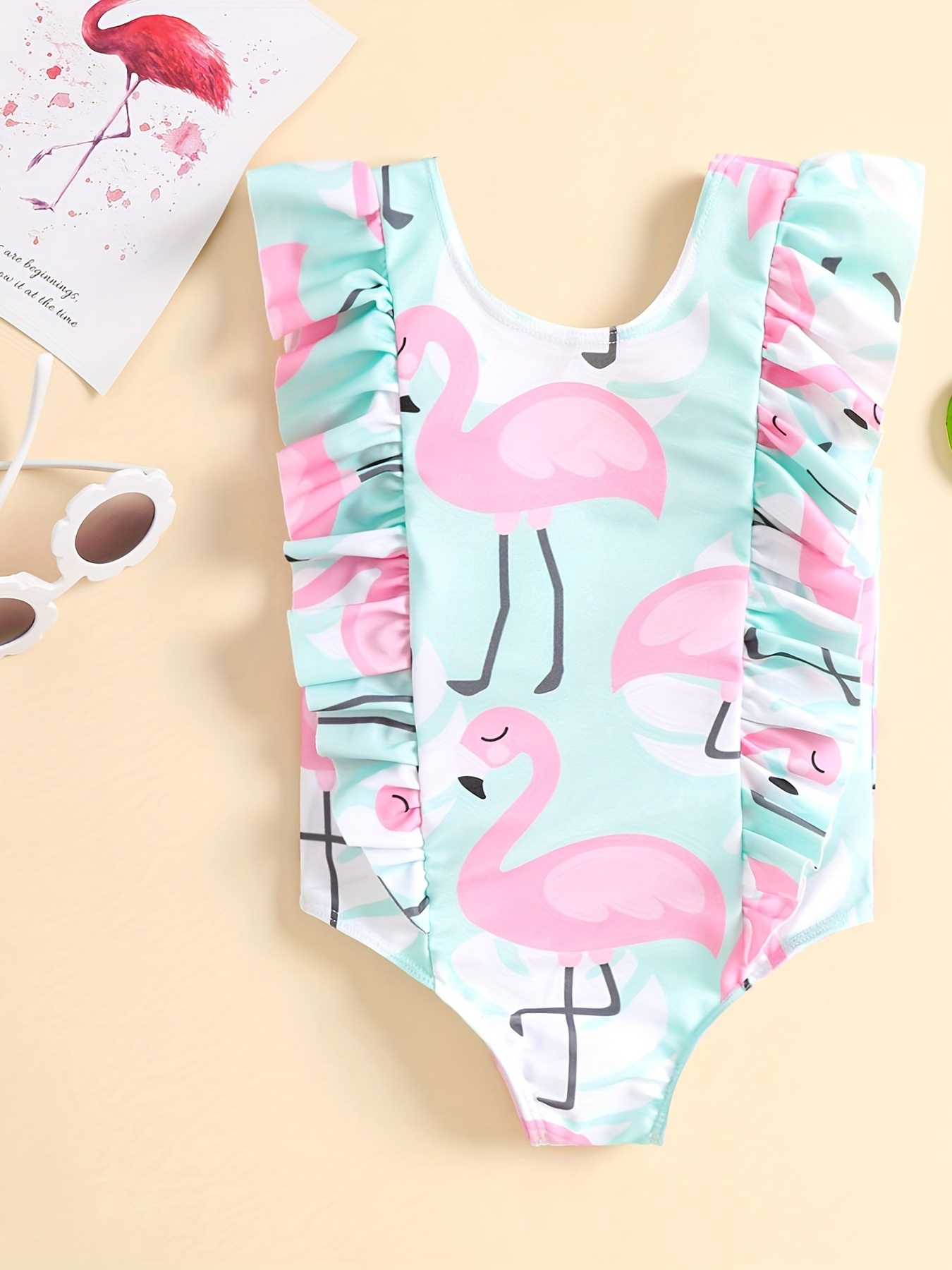 Flamingo bathing suit top baby