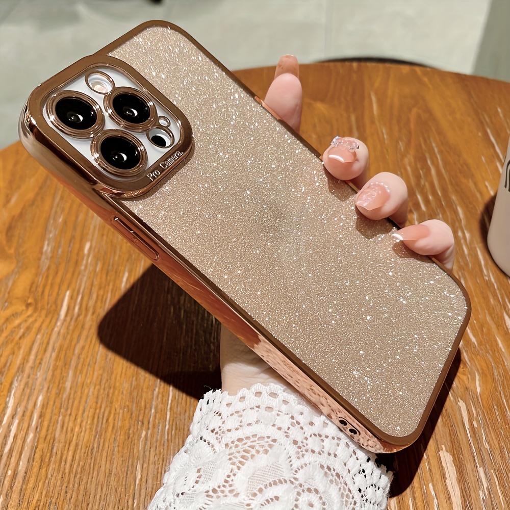 Luxury Plating Gradient Glitter Bling Phone Case For iPhone 15 14 13 12 Pro  Max