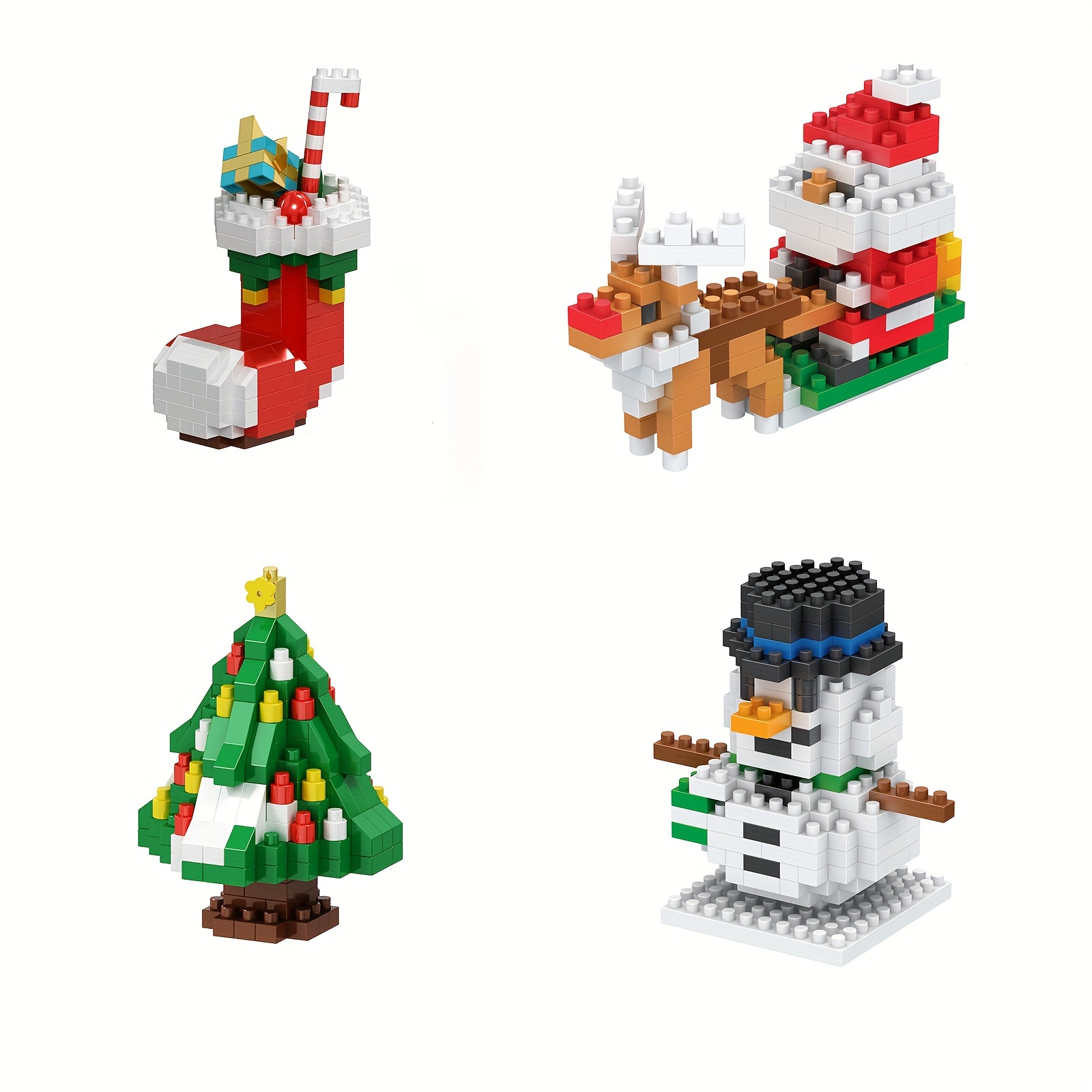 Idee noël :Jouet jeu lego Micro bricks mini blocs briques blocs construction  ourson singe puzzle - Lot De 2 Lego Mini