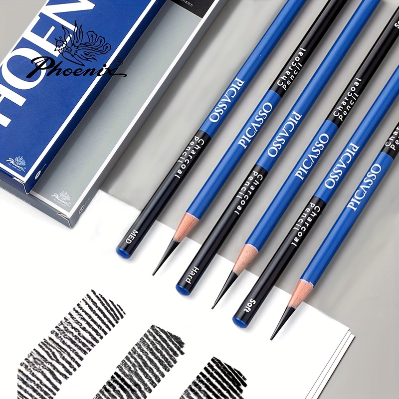 Charcoal Pen Set ( Soft Charcoal Medium Charcoal Hard - Temu