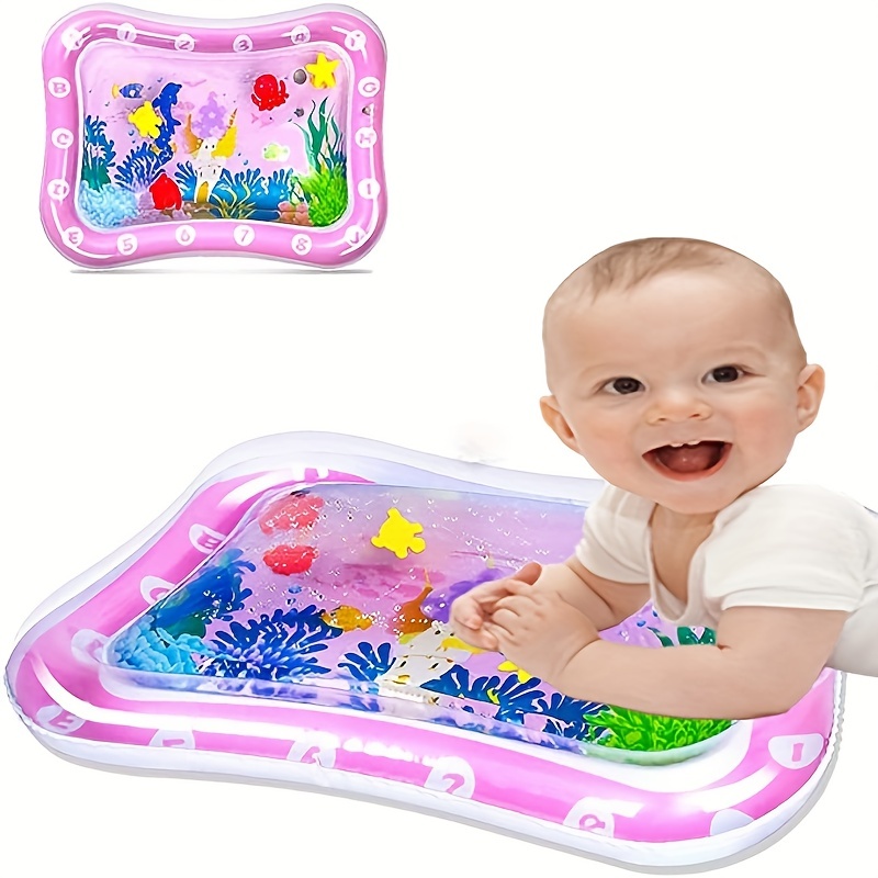 Tapete de agua para el tiempo de barriga, tapete de juego de agua para  bebés, tapete inflable de juego acuático para bebés y niños pequeños de 3 a  12