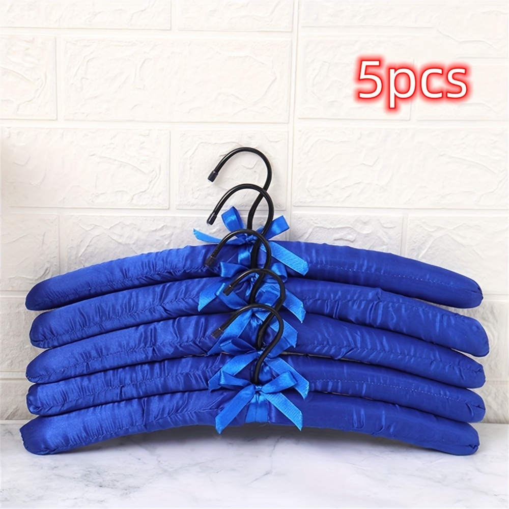 Velvet Clothes Coat Hangers Blue Non Slip Luxury Flocked Trouser Trouser  Skirt
