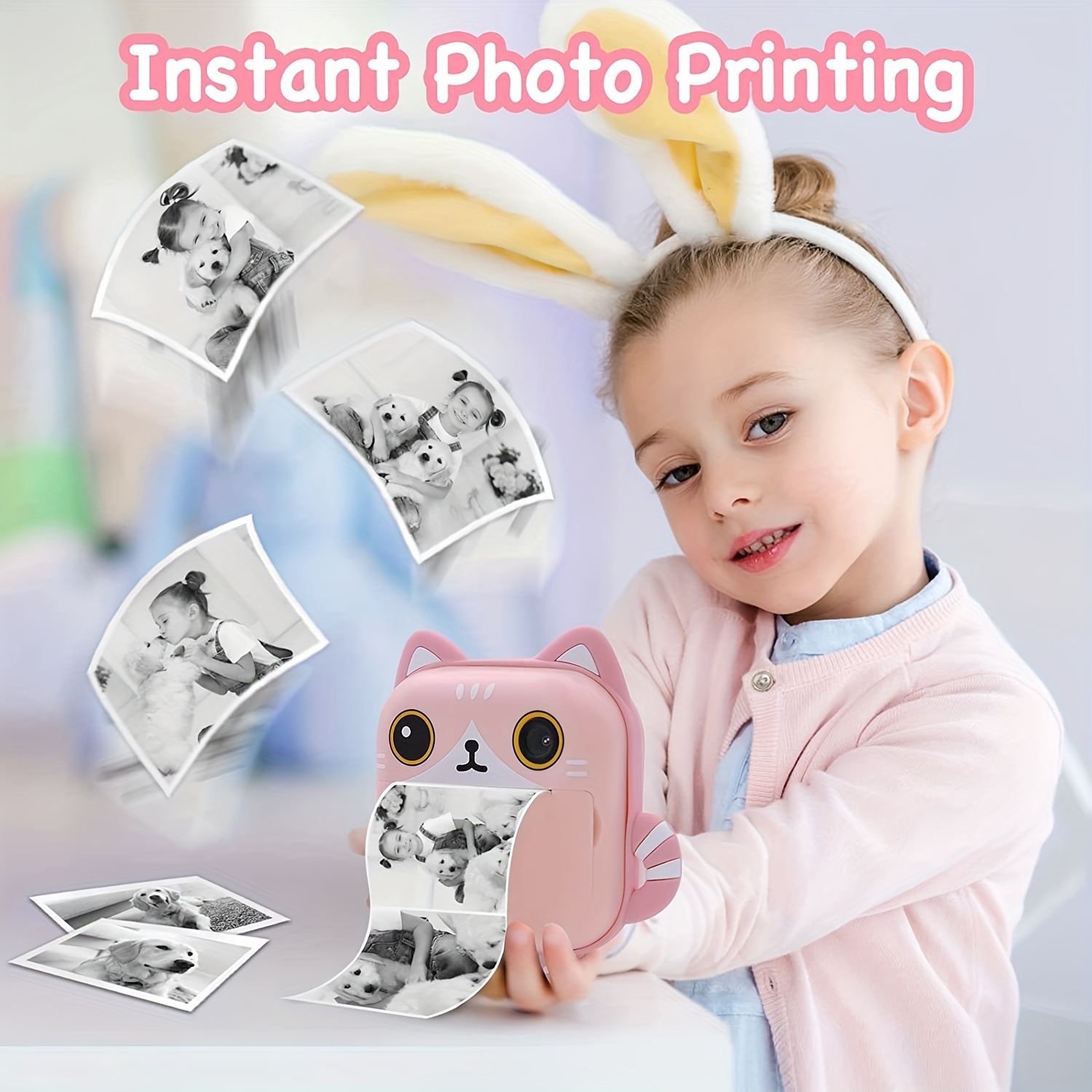 23€94 sur Appareil photo instantanée Kan1 pour enfants avec 3 rouleaux de  papier d'impression - Jaune - Appareil photo enfant - Achat & prix