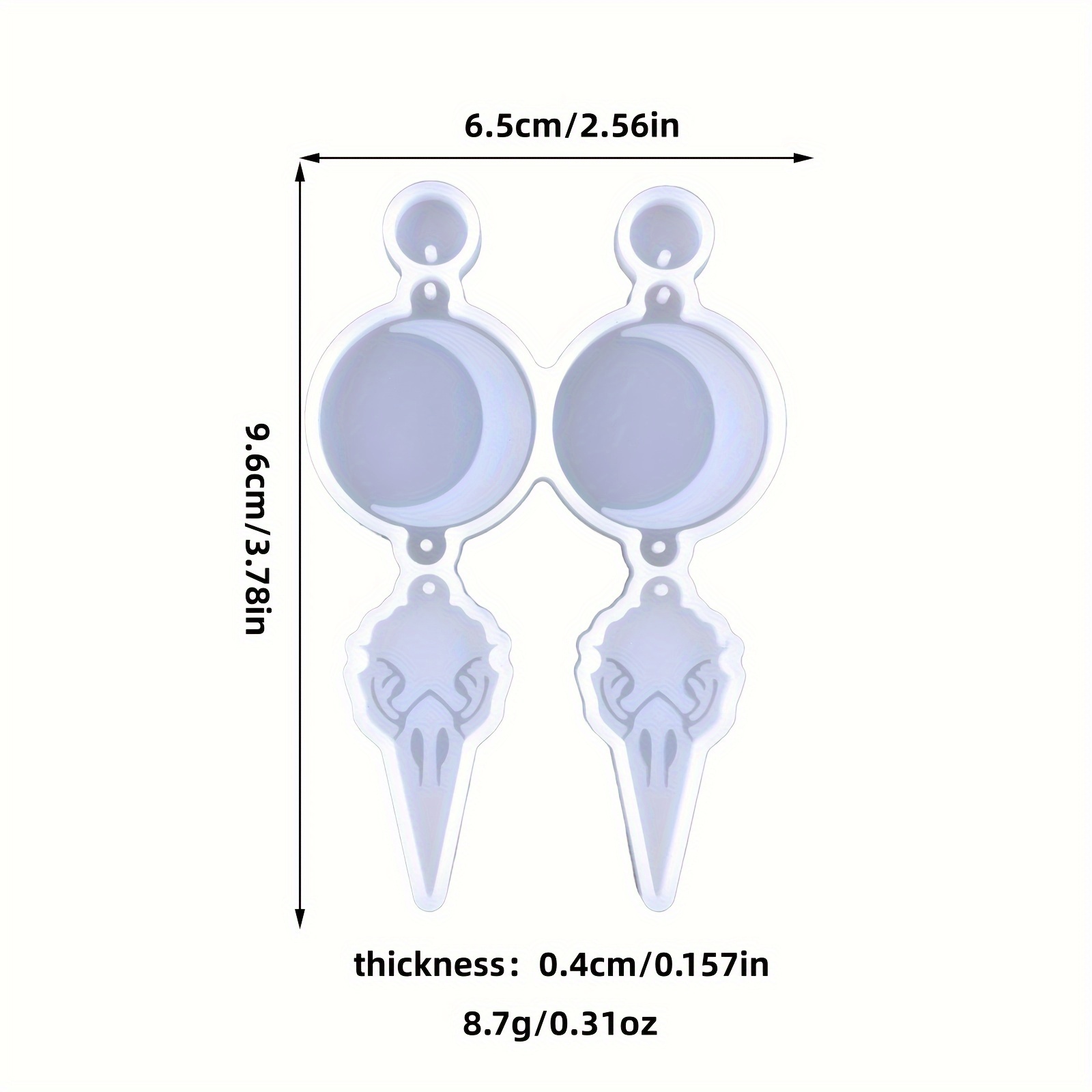 Earring Molds for Resin - Pendant Epoxy Resin Mold - Moon Star Heart Bunny  Shape