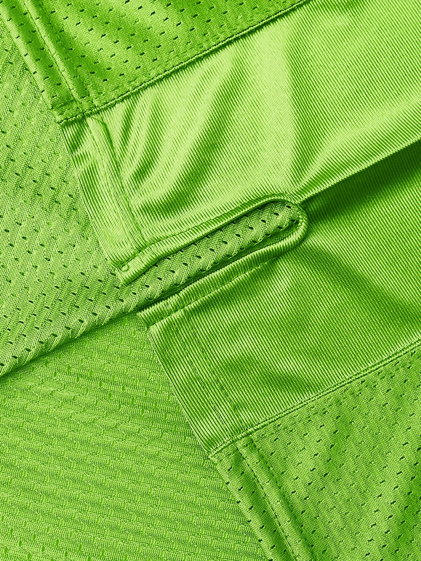 Neon Green Football Mesh Jersey Fabric - Athletic Sports Mesh Fabrics