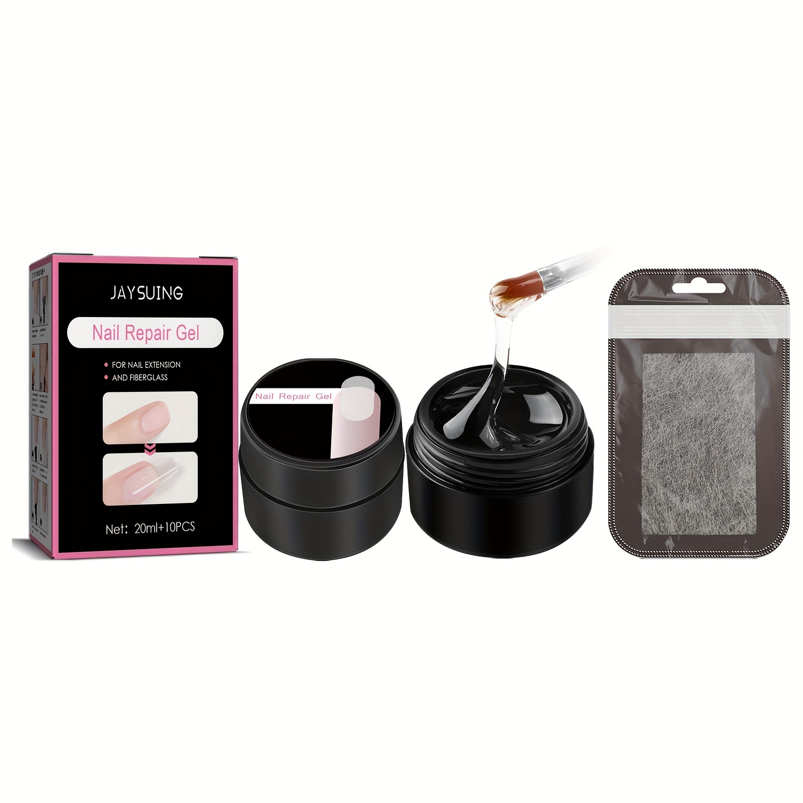Nail Art Repair Gel Fiber Extension Set