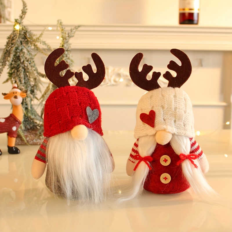  IAMAGOODLADY Christmas Decorations,Christmas Rudolph Pointed  Hat Small Pendant Creative Christmas Faceless Doll Santa Claus Gift Xmas  Ornaments for Party Supplies Under 5 Dollars : Home & Kitchen