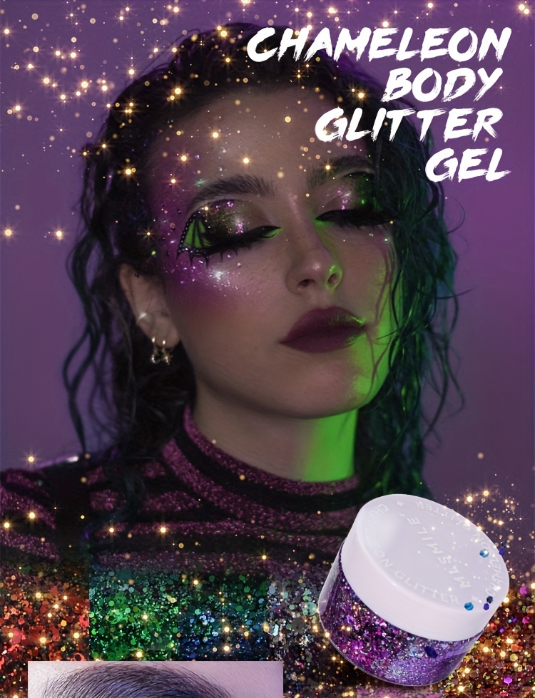 Body Glitter Gel Women Girls Easy Apply Remove Festival - Temu