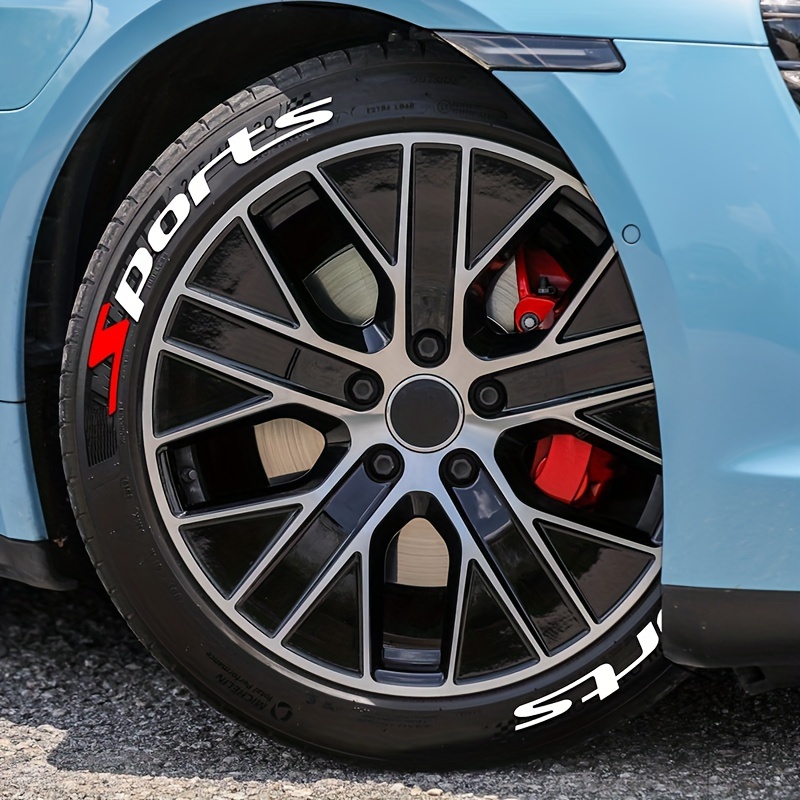 Four Tires Sports Sticker Car Wheel Styling Pvc Waterproof - Temu