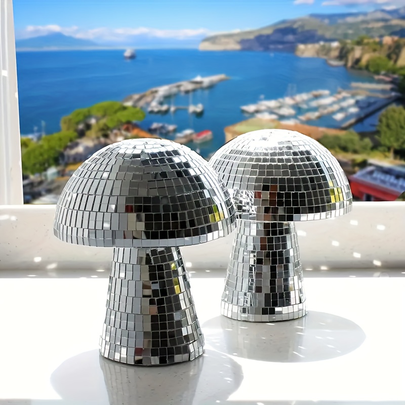 Boule Disco Champignon, 2022 Nouvelles Boules Disco Miroir Argenté, Boule  Disco Miroir à Paillettes, Boule Disco