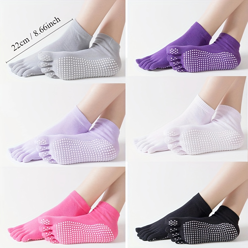 Rainbow Color Yoga Socks Five toe Split Socks Non slip - Temu Canada
