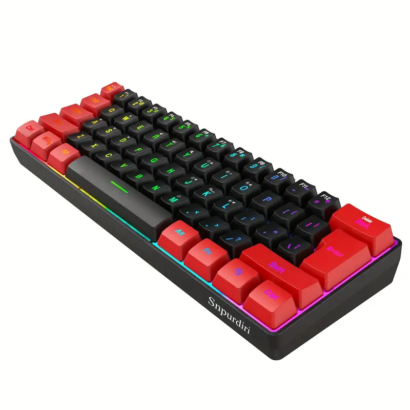 60% Wired Gaming Keyboard Rgb Mini Gaming Keyboard - Temu