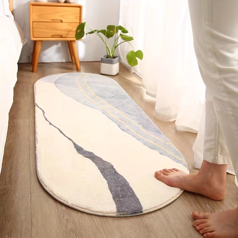 Soft Cashmere Fluffy Rug, Long Strip Runner Rug, Coffee Table Decor