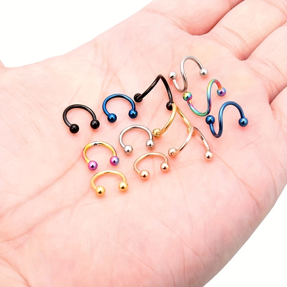 Spiral on sale barbell earring