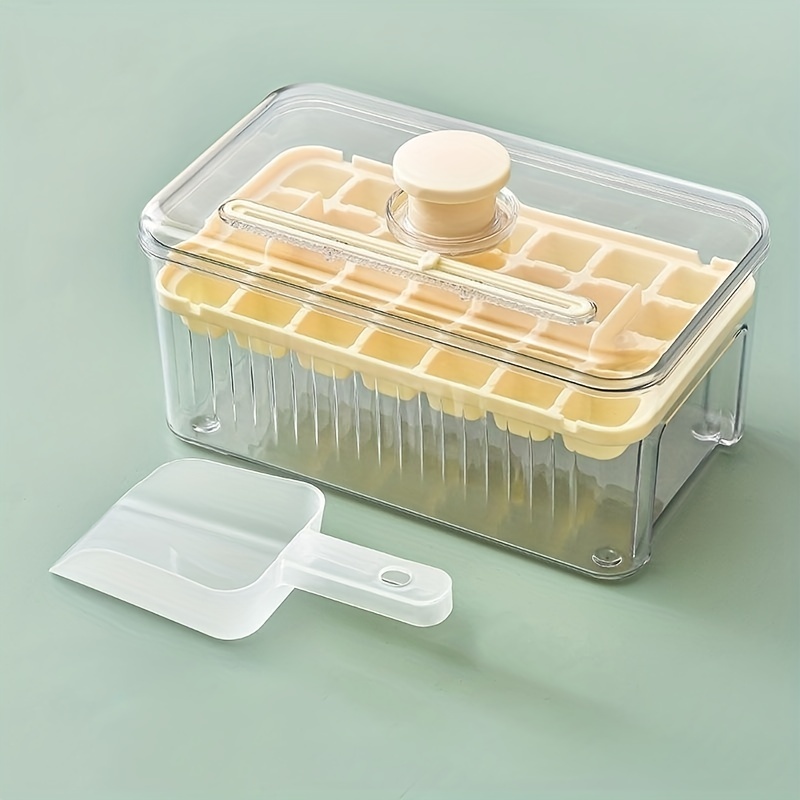 Ice Cube Mold Freezer Ice Tray With Ice Scoop And Ice Box - Temu