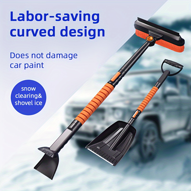 Th Car Snow Removal Brush With Ice Scraper For Windshield With Foam Handle  Removable Snow Scraper For Car Suv Truck Windshield Window Winter Tool (1