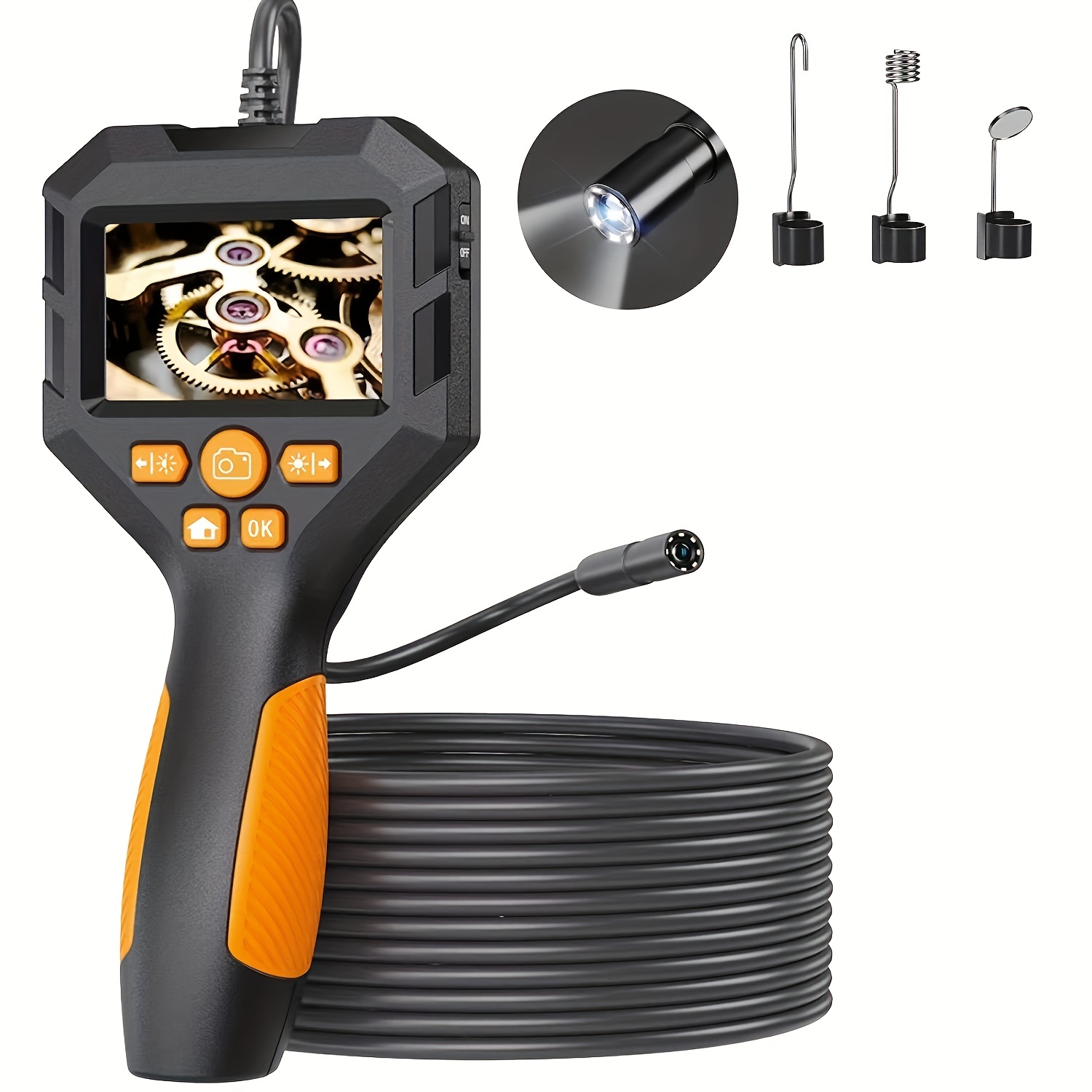 Industrial Endoscope Hd 1m Wired Camera Direct Connect With - Temu