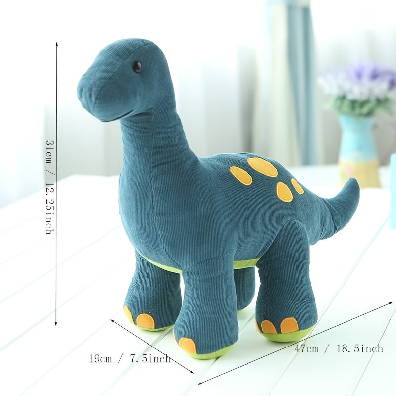 brachiosaurus dinosaur collared dragon stuffed plush toy for kids cartoon animal dino baby hug doll sleep pillow large 47cm 1