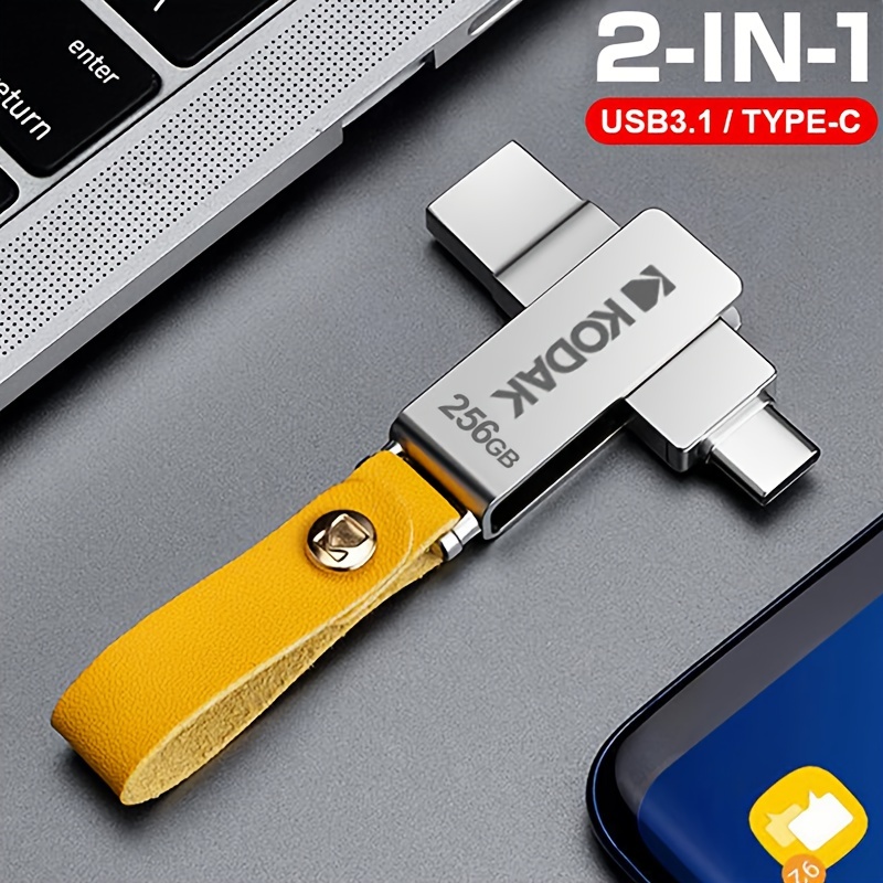 Kodak USB Flash Drive Metal USB 3.2 Pendrive 64GB 128GB Type c OTG 256GB  landyard for keys cle usb for smartphone - AliExpress