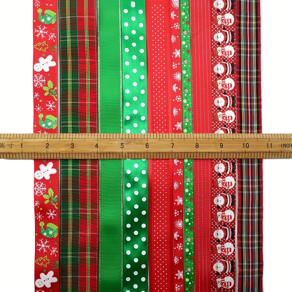 5 Yards Christmas Ribbon Printed Grosgrain Ribbons For Gift - Temu