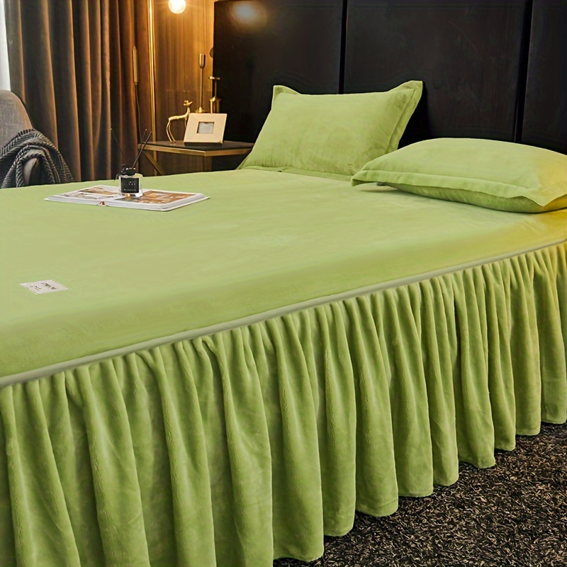 Lime green 2025 bed skirt queen