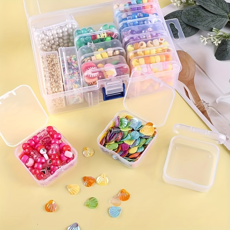 Divided Bead Storage Box Transparent Plastic Jewelry Storage - Temu