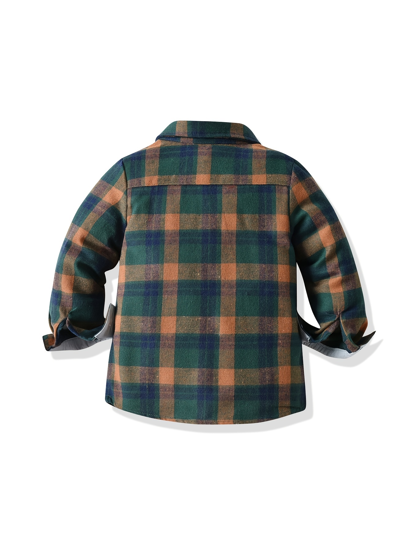 Boys Flannel Plaid Button Up Shirt
