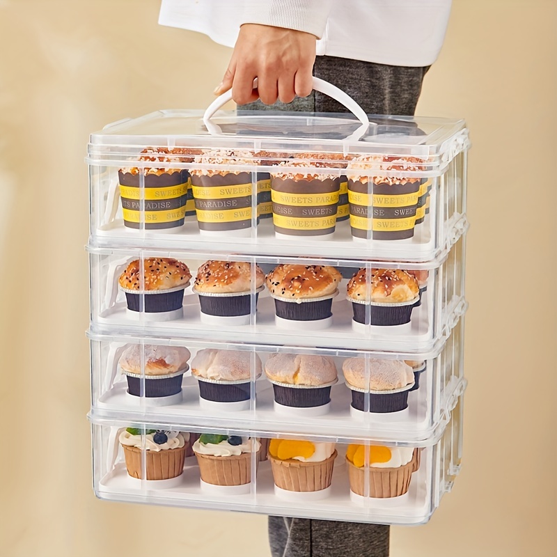 Bread Container Storage Box Dispenser Transparent With Cover Case
