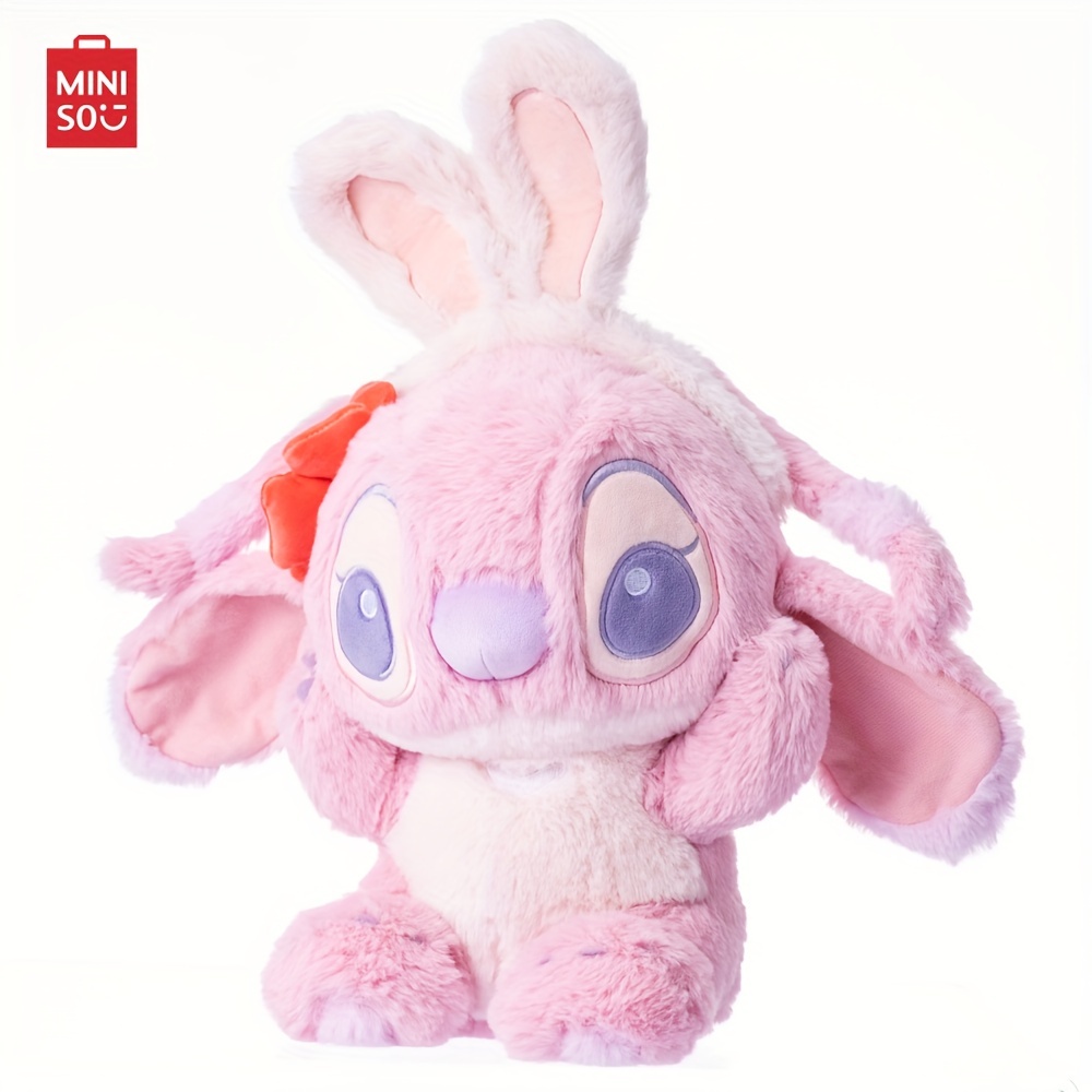 MINISO Disney 11 Lilo & Stitch Stuffed Animals, Costume-Changing Bunny  Ultrasoft Sitting Plush Toy Cuddly Hugging Doll Toys Sleeping Pillow Gifts  For