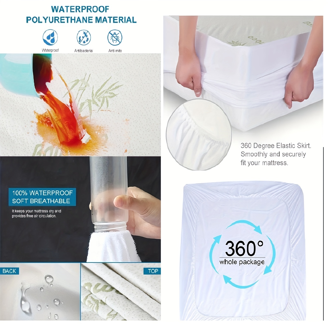 Antibacterial and waterproof breathable waterborne polyurethane
