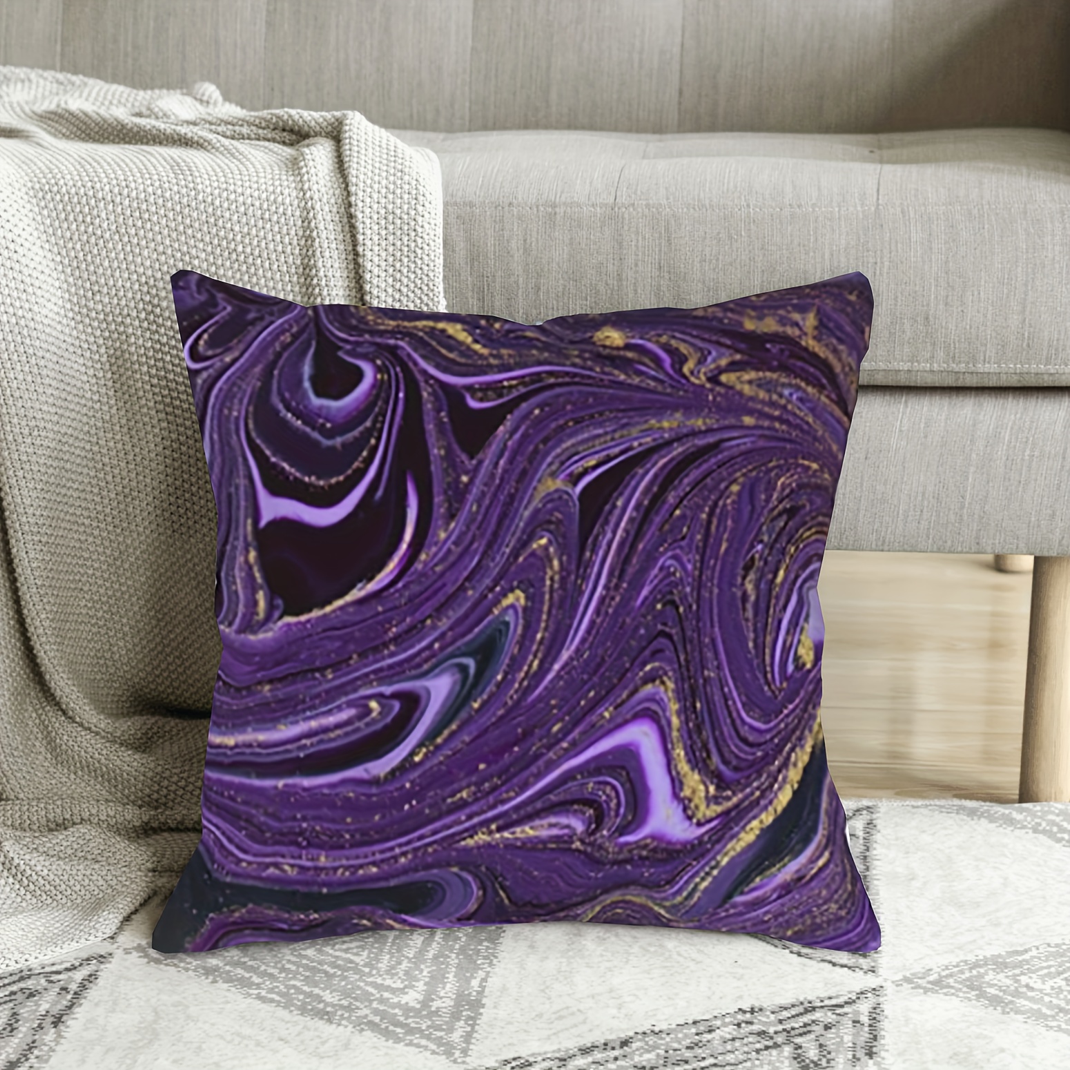 Soft Aesthetic Decorative Throw Pillow Covers 18x18 Inch Abstract