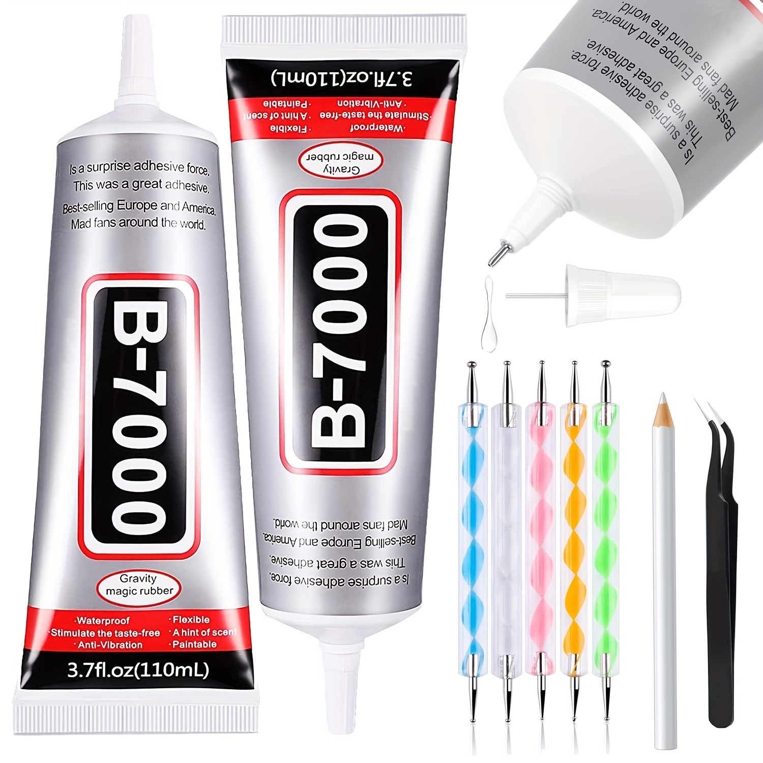 15/25/50/110 B-7000 Glue Clear For Rhinestone Crafts, Jewelry And Bead  Adhesive B7000 Semi Fluid High Viscosity Glues For Clothes Shoes Fabric  Cell Phones Screen Repair Metal Stone Nail Art Glass - Temu Germany