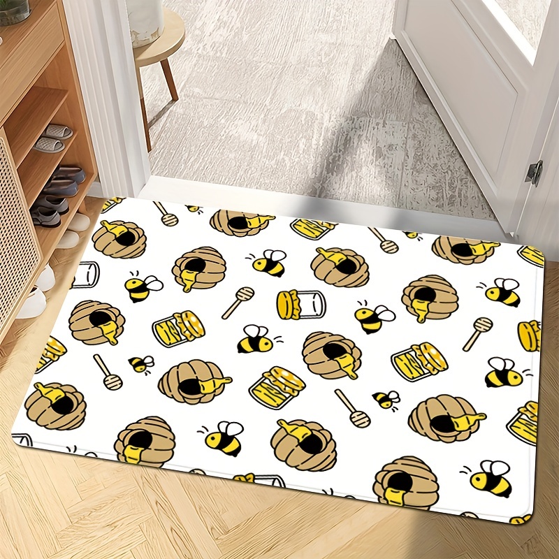 Soft Kitchen Mat, Cartoon Bee Non-slip Oil-proof Floor Mat, Waterproof  Runner Rug, Dirt-resistant Floor Mat, Machine Washable, Entrance Doormat,  Kitchen Living Room Laundry Bathroom Water-absorbing Floor Mat Set, Room  Decor - Temu