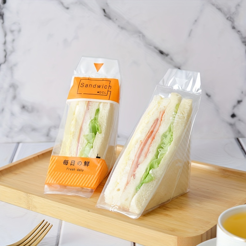 Plastic Sandwich Bags Triangle Bakery Packaging Easy To - Temu