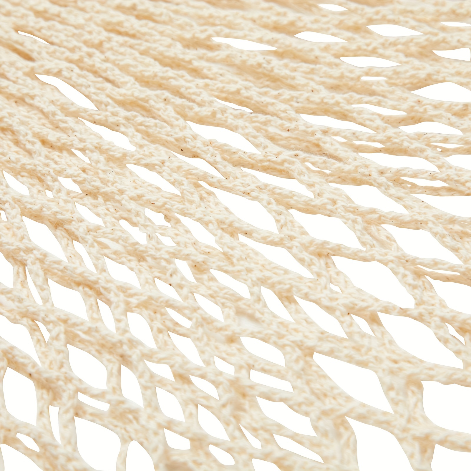 Cotton Mesh Bag With Long Handle Portable Woven Shopping Mesh Bag
