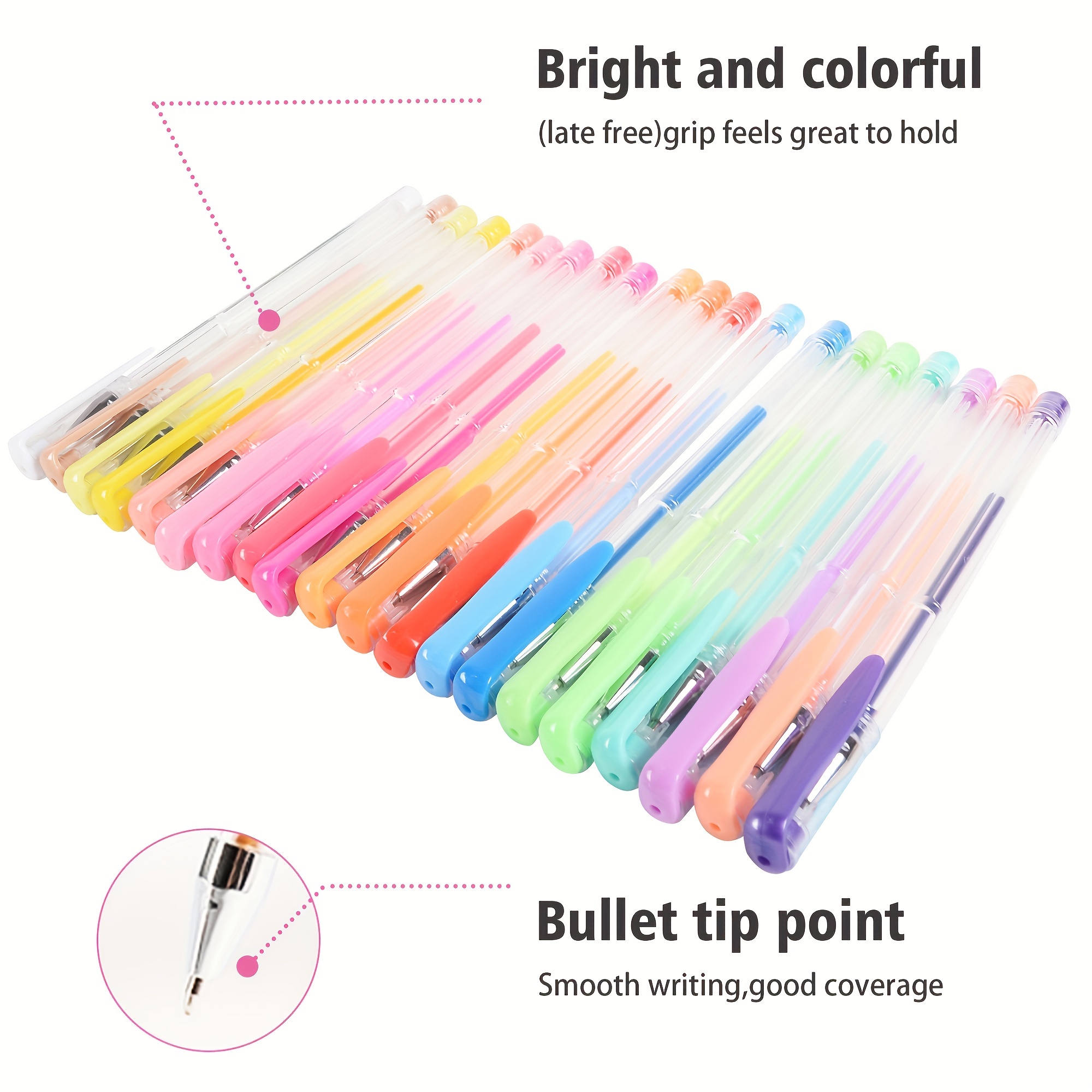 Multi-Color Kawaii Gel Pen Sets (Metallic, Pastel & Neon Colors