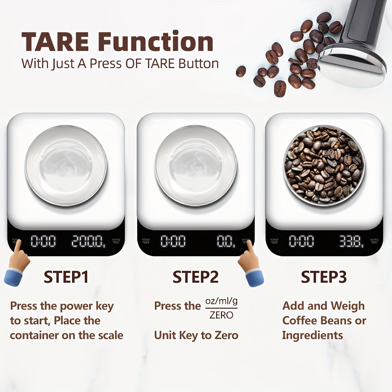Digital Scales Usb Rechargeable Coffee Scale Espresso Scale - Temu