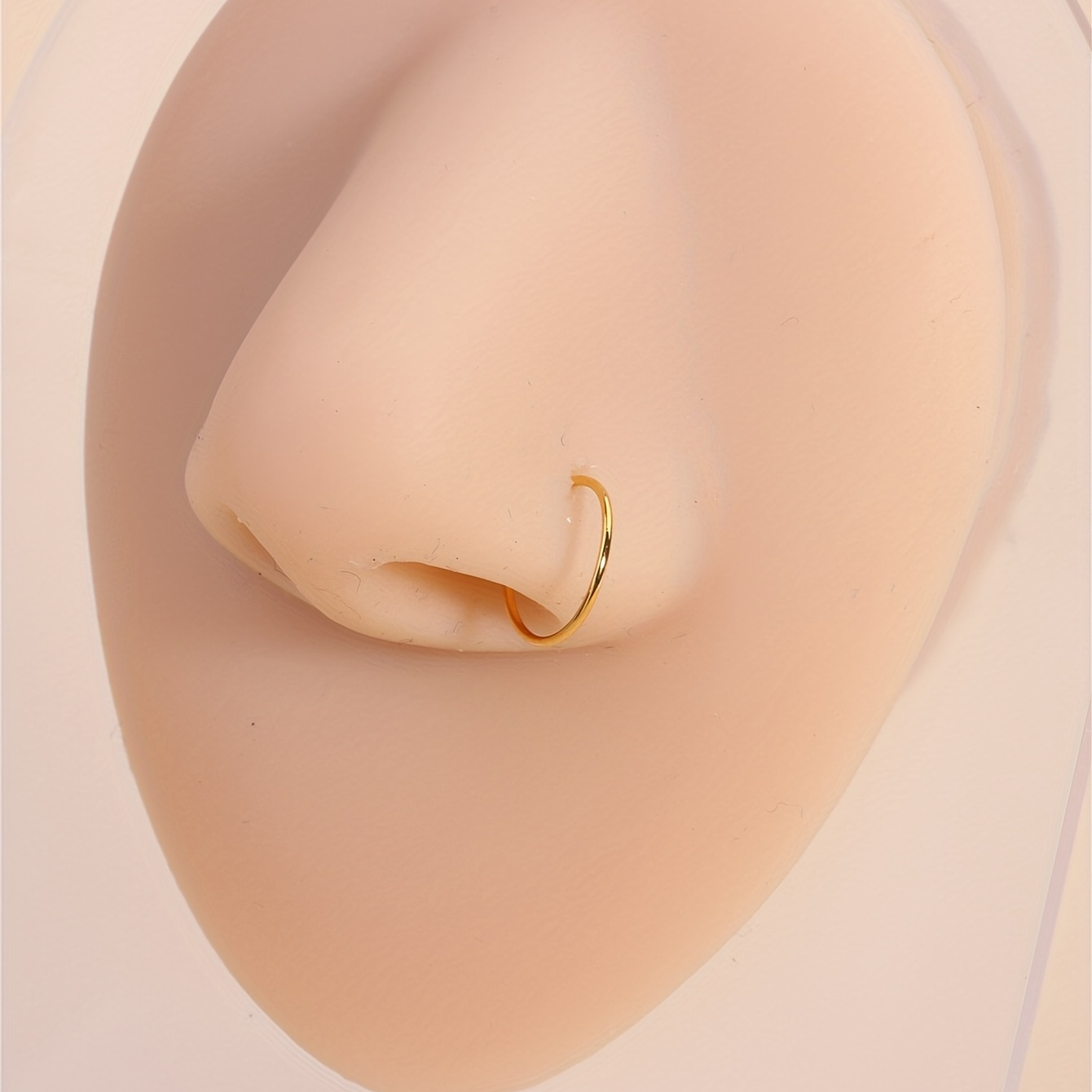 20 Pcs Copper Hoop Nose Ring Set, 18K Plated