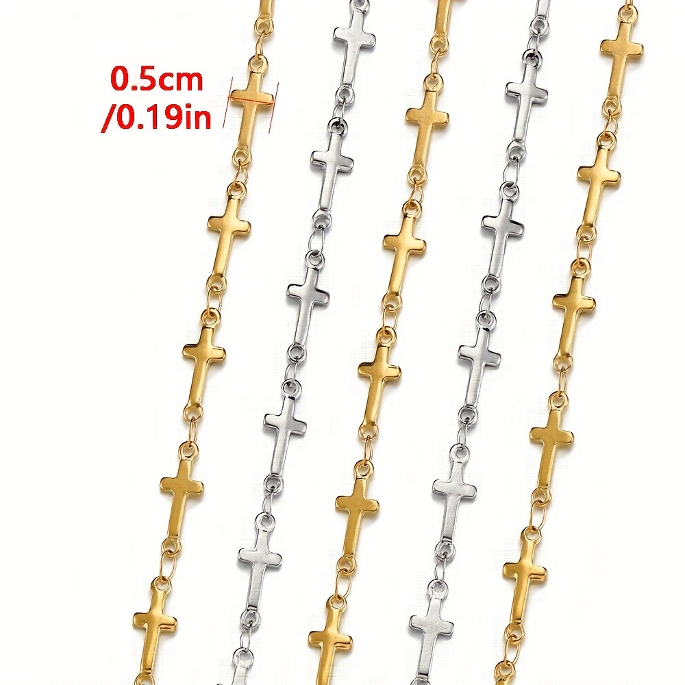 1meter Golden Color Stainless Steel Chains For Jewelry - Temu