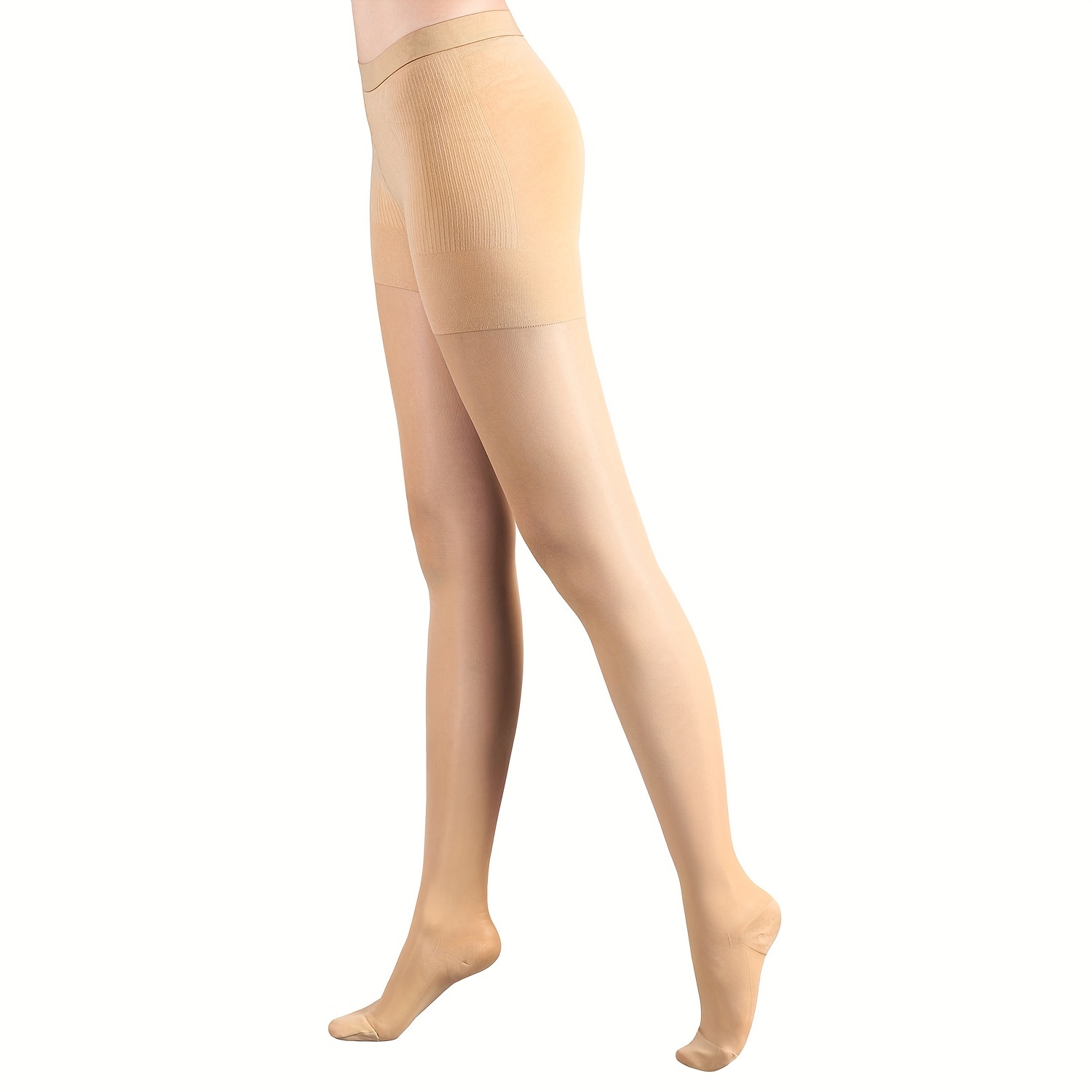 15 20mmhg Compression Pantyhose Women Opaque Closed Toe - Temu