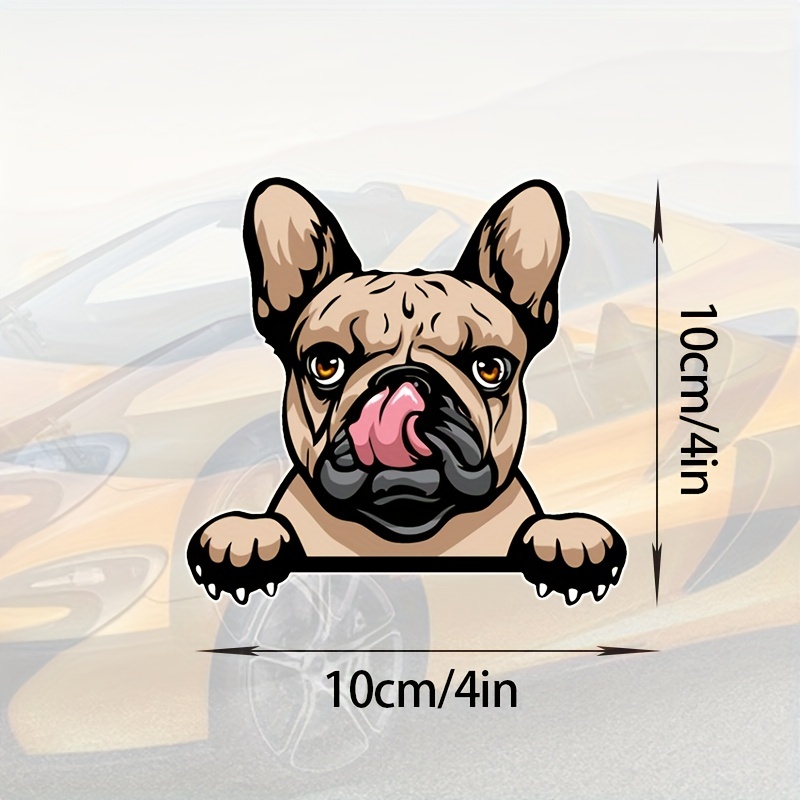 Peeking French Bulldog Sticker Brown Peeking Bulldog With Paws Vinyl Decals For Cars Car Windows Water Bottles Phones Gift For French Bulldog Owner