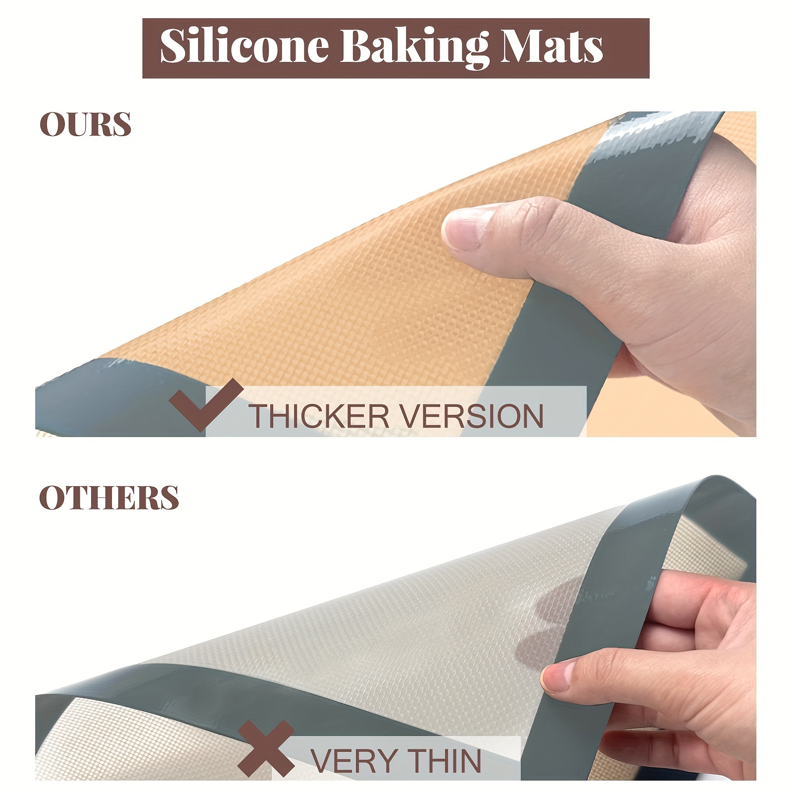 6pcs, Reusable Silicone Baking Mats Silicone Cooking Mat, Non Stick Oven  Liners, Baking Mat Sheet Baking Tray Liner Set, Cooking Mat 15.75''x11.81