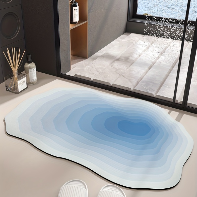 Gradient Color Super Absorbent Floor Mat - Soft Diatom Mud, Anti-slip,  Quick-drying, Shower Foot Pad, Doormat - Perfect For Bathroom Entrance And  Household Toilet - Temu